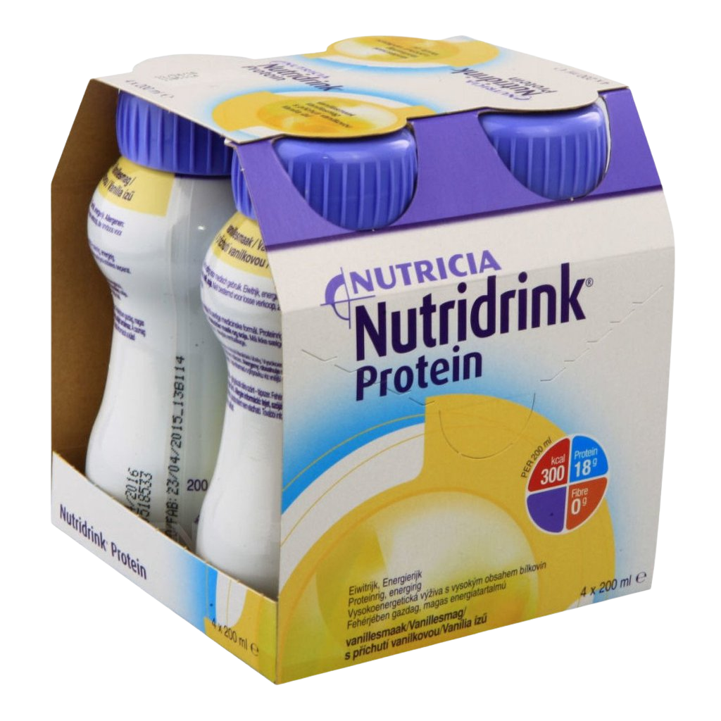 Fotografie NUTRIDRINK Protein s příchutí vanilka 4 x 200 ml