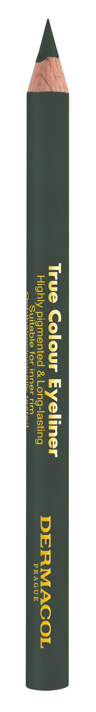 Fotografie DERMACOL True colour Dřevěná tužka na oči - Army Green 4 g