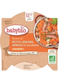 BABYBIO menu dusená zelenina s jahňacím mäsom 230 g