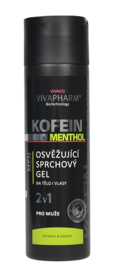 Fotografie Vivapharm Kofeinový sprchový gel 2v1 s mentholem pro muže 200 ml A132:z63931