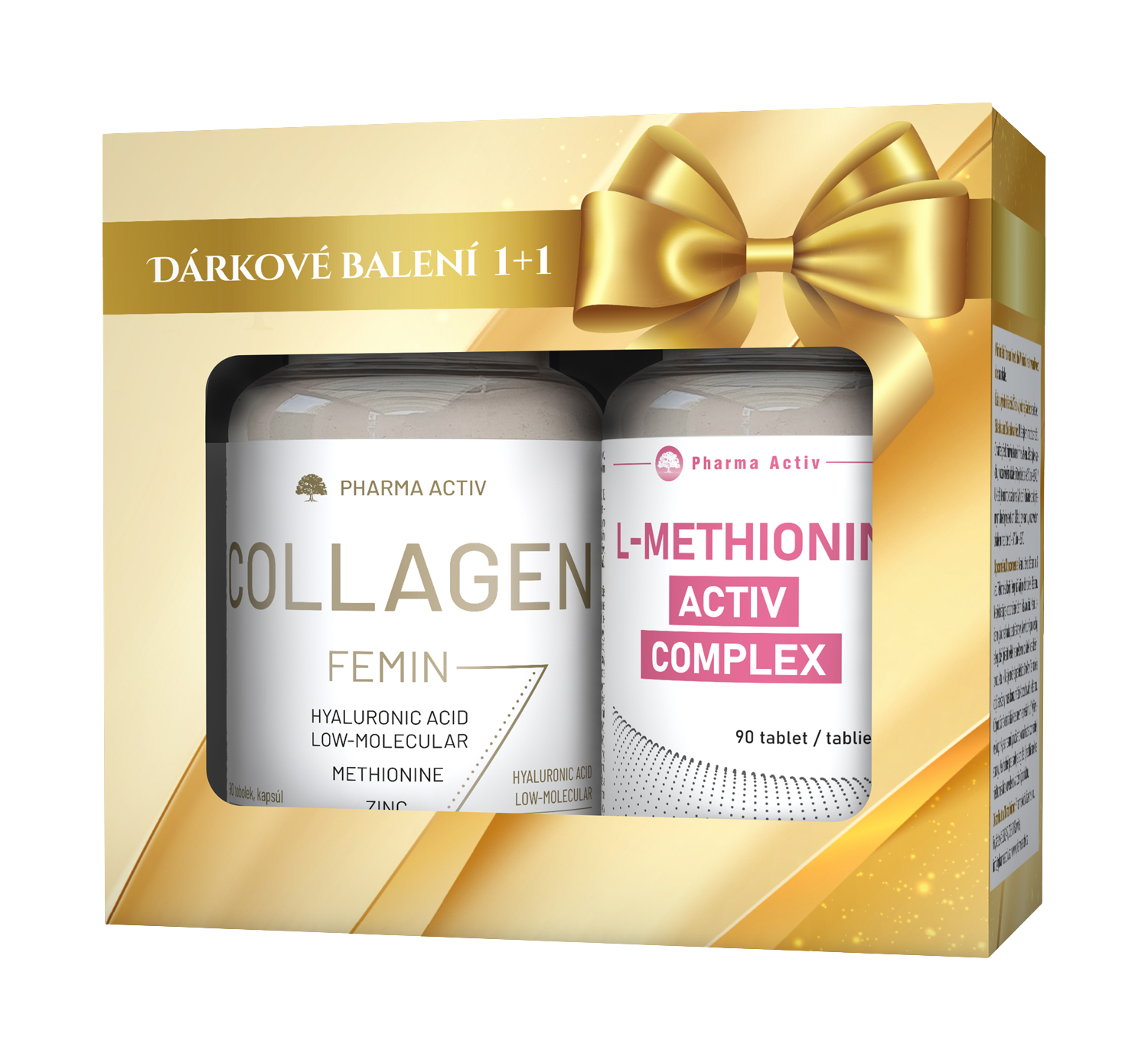 Fotografie PHARMA ACTIV Collagen Femin 90 tobolek +L-methionin Activ Complex 90 tablet