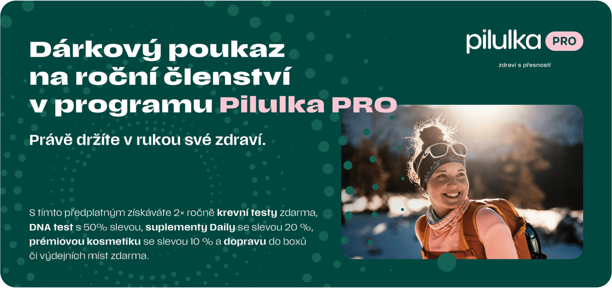 PILULKA PRO na rok jako dárek – poukaz fyzicky