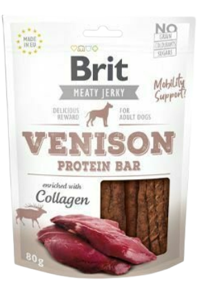 Fotografie BRIT Snack Jerky Venison Protein Bar 80 g