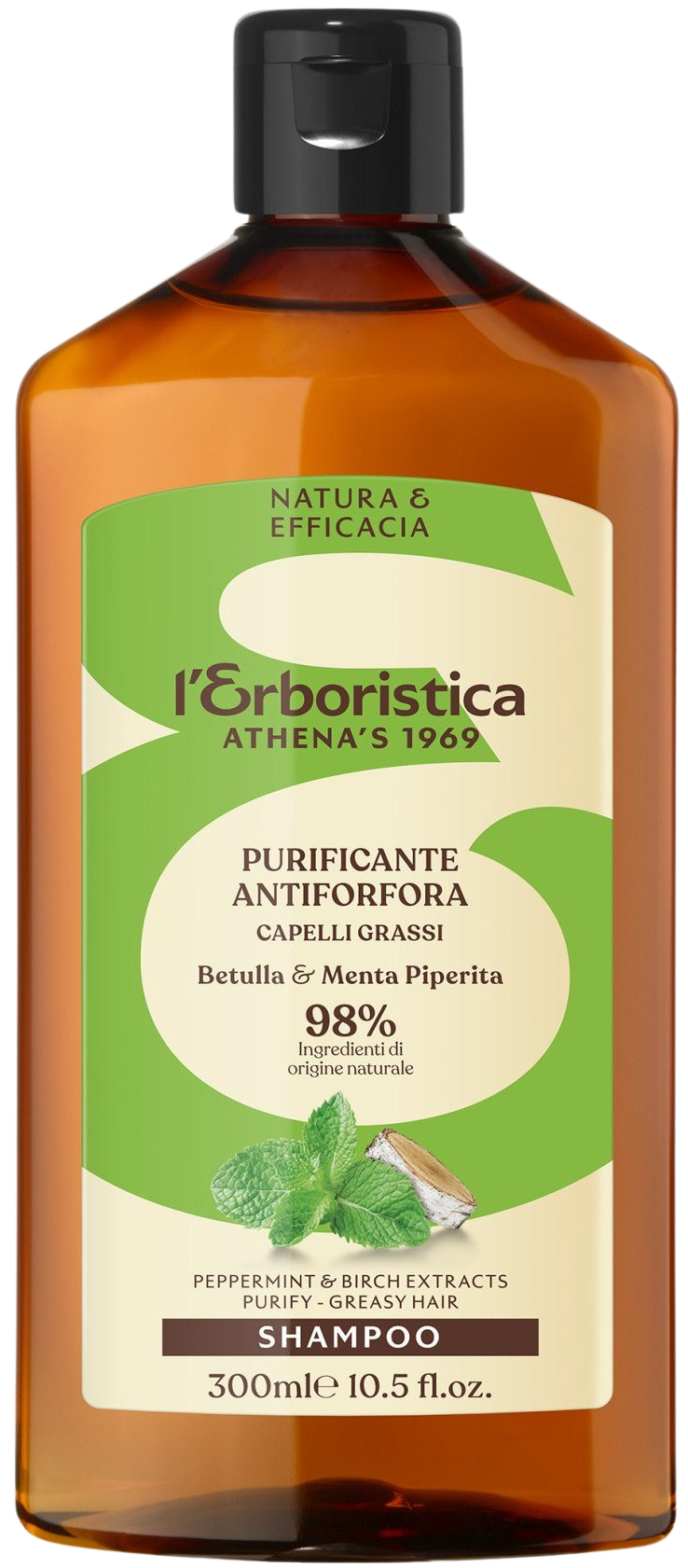 ERBORISTICA Šampón na mastné vlasy a lupiny breza 300 ml