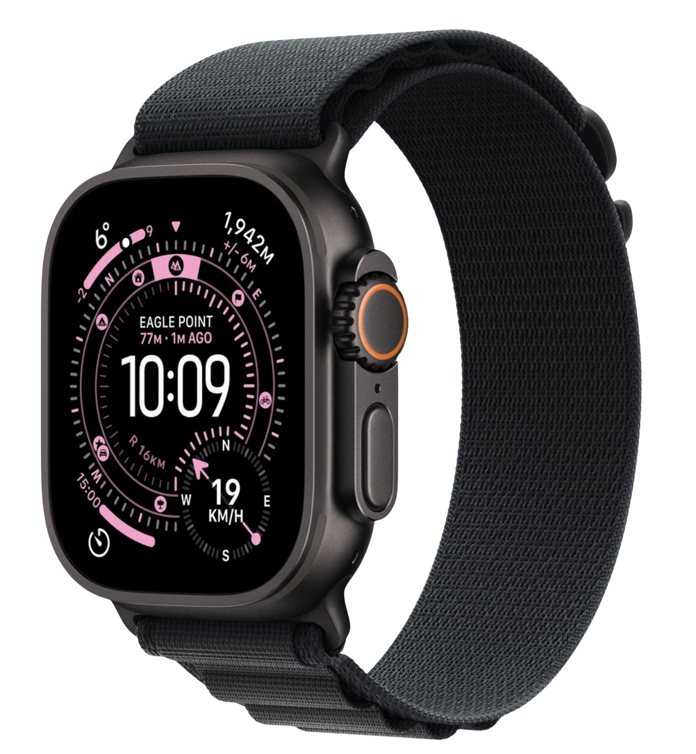 APPLE Watch Ultra 3 GPS + Cellular 49mm černý titan - černý alpský tah - S