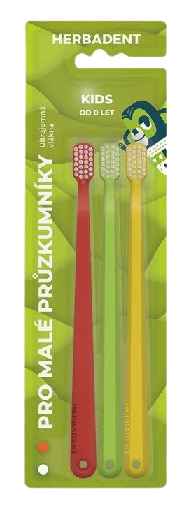 HERBADENT KIDS zubní kartáček s ultrajemnými vlákny 3 ks