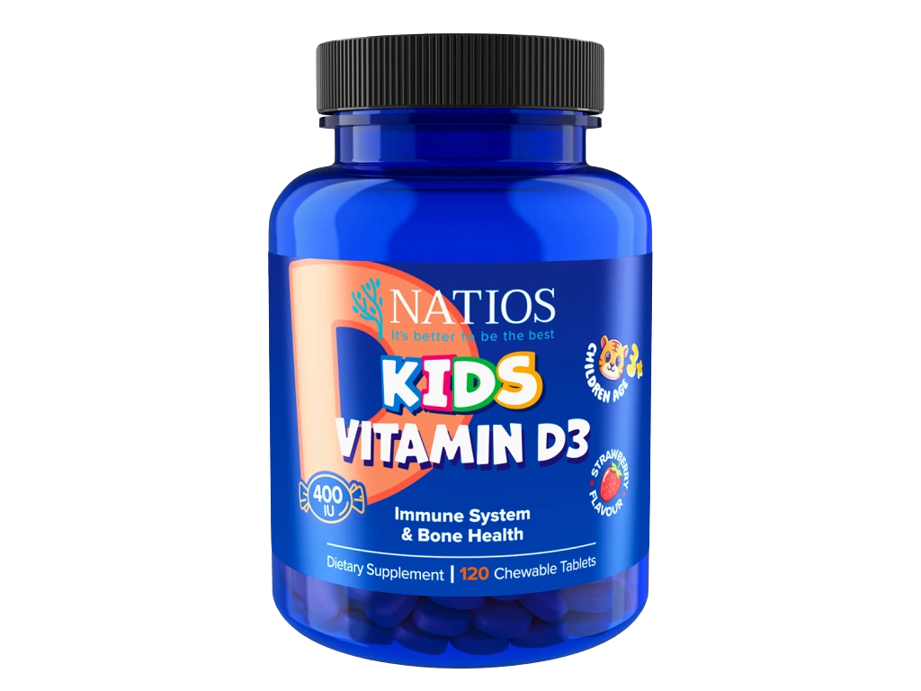 Fotografie NATIOS Kids Vitamin D3, 400 IU 120 tablet