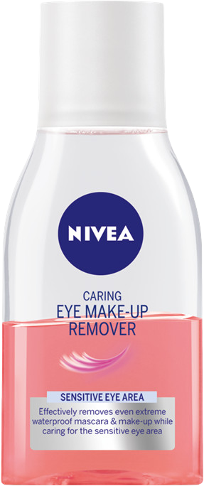 Fotografie Nivea Gentle Caring 125 ml dvoufázový odličovač očí a make-upu pro ženy Nivea