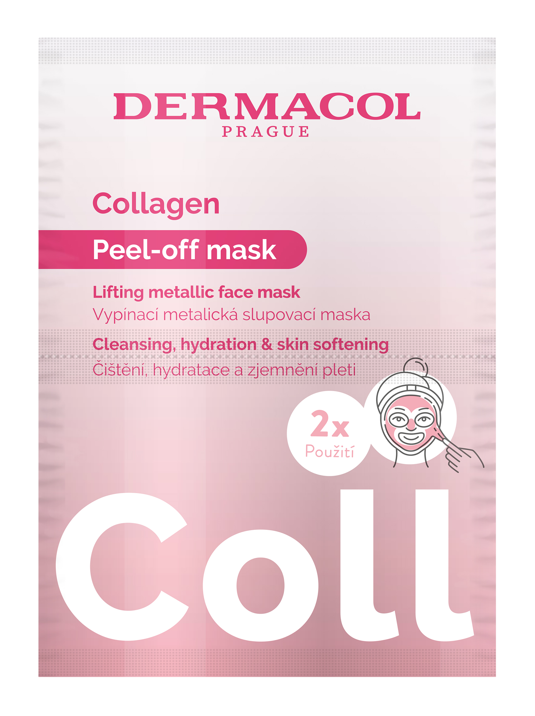 DERMACOL Collagen vypínací slupovací maska 2 x 8 ml