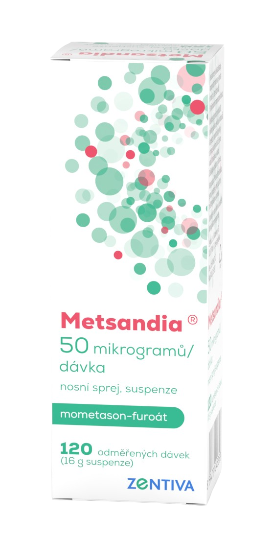 Fotografie Metsandia nosní sprej 50 mcg/120 dávek 16 g