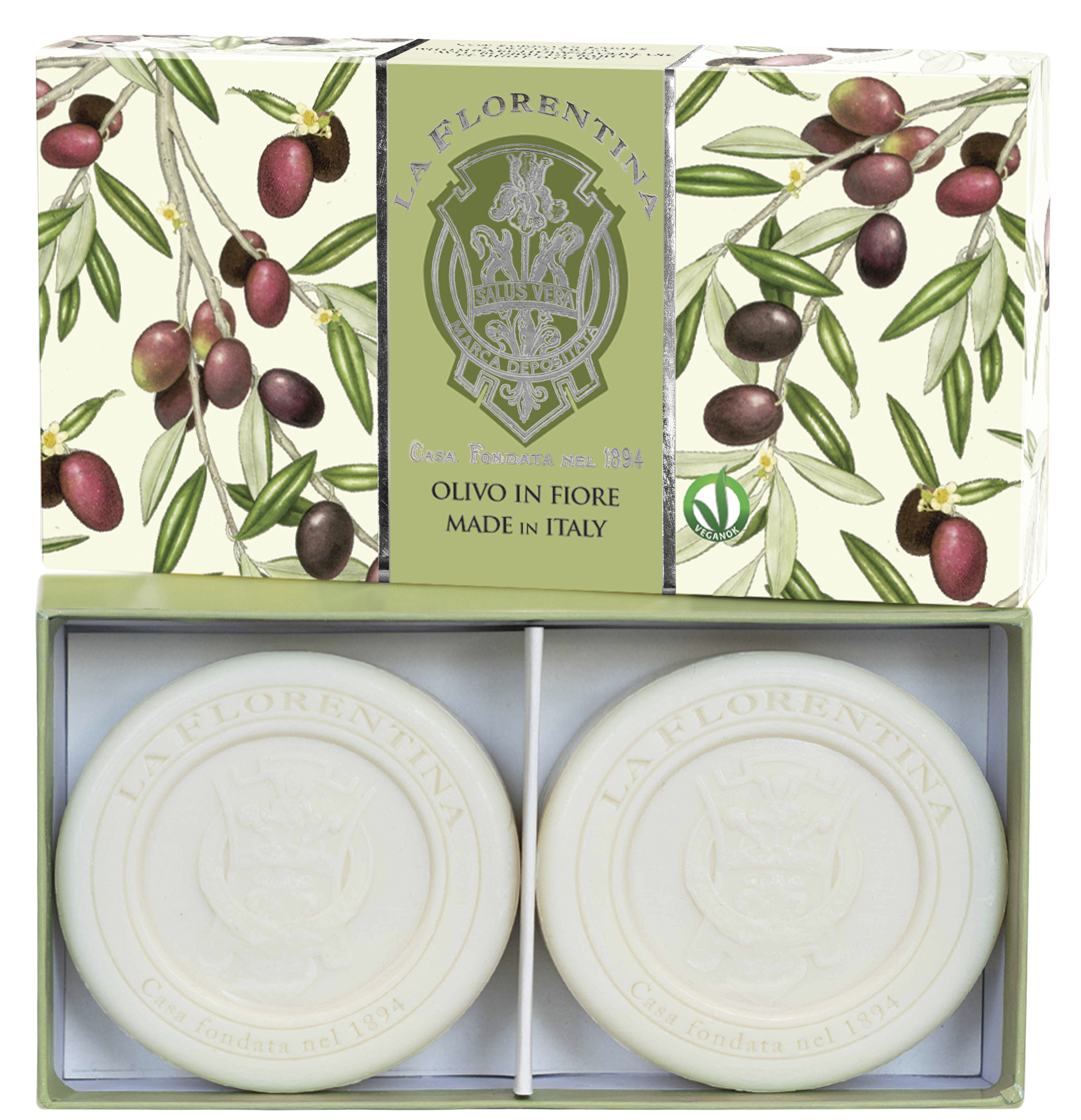 LA FLORENTINA Kazeta mýdel Olivo in Fiore 2 x 115 g