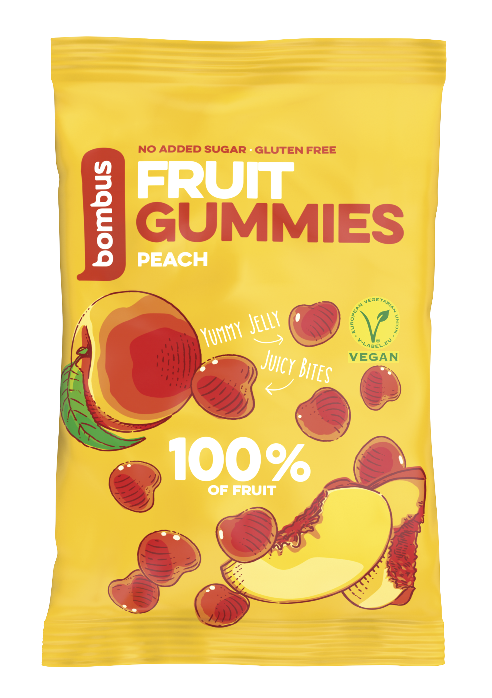 BOMBUS Fruit Gummies Broskev 35 g