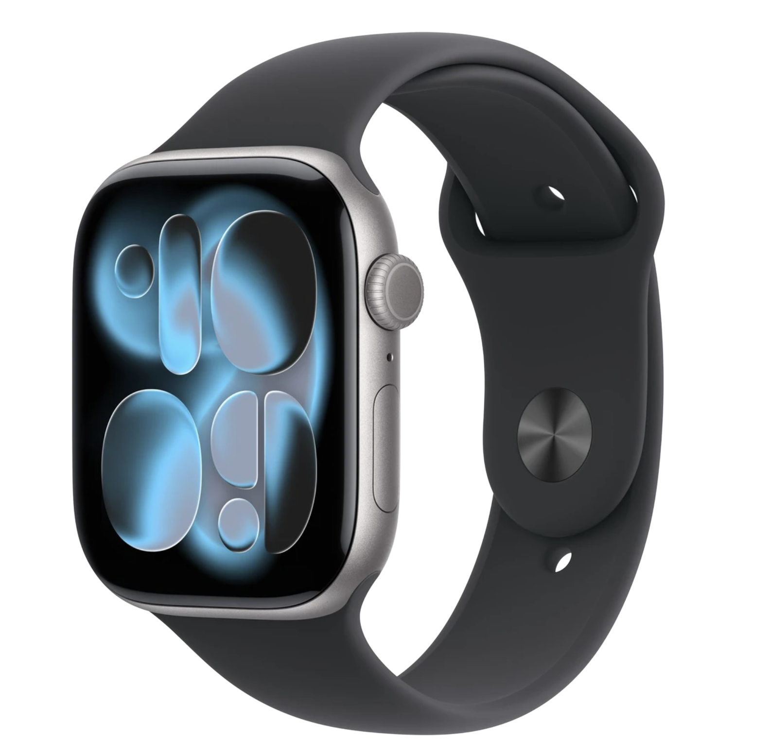 APPLE Watch 11 GPS 42mm vesmírně šedý hliník - černý sportovní řemínek - S/M