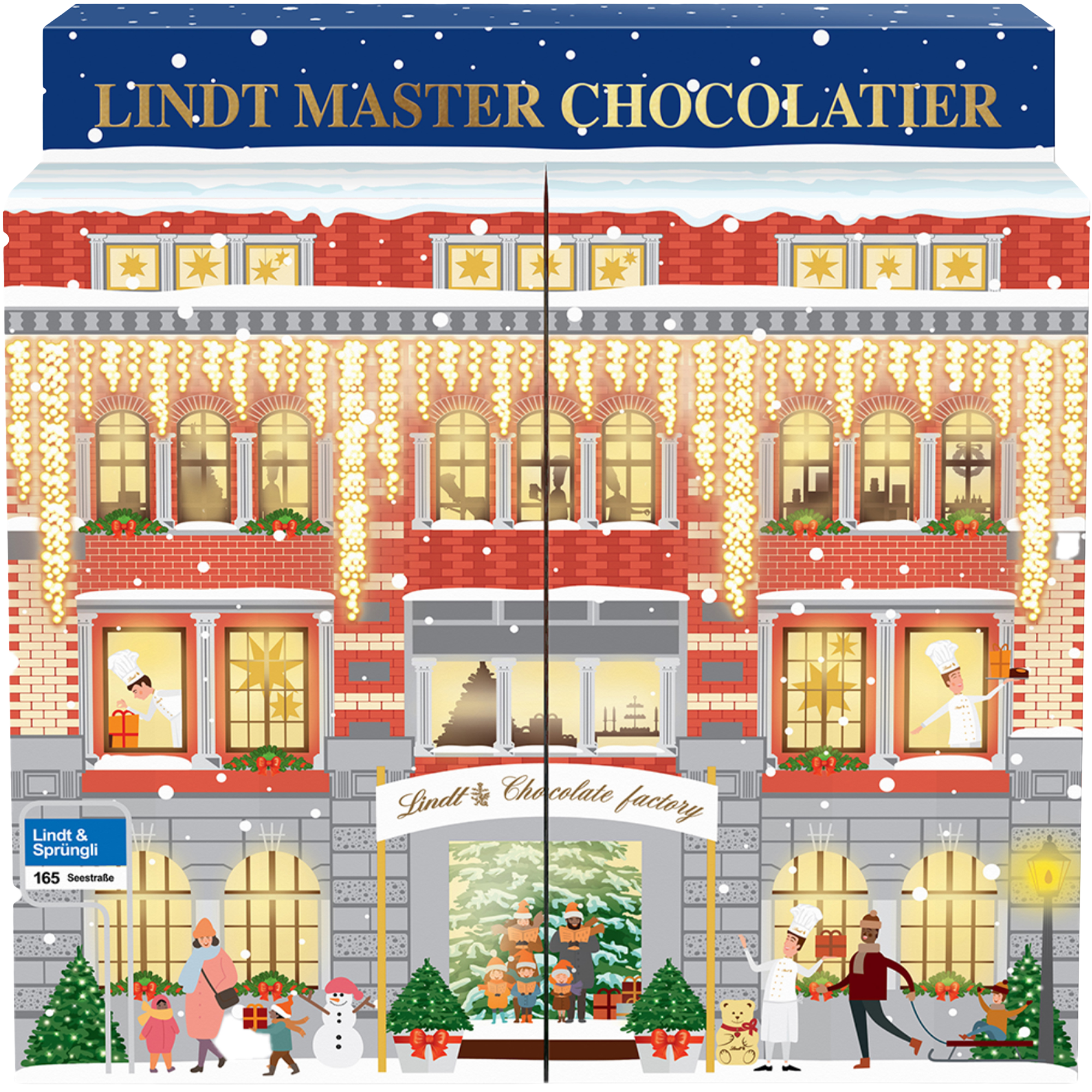 LINDT Adventní Kalendář Vánoční Továrna 304 g