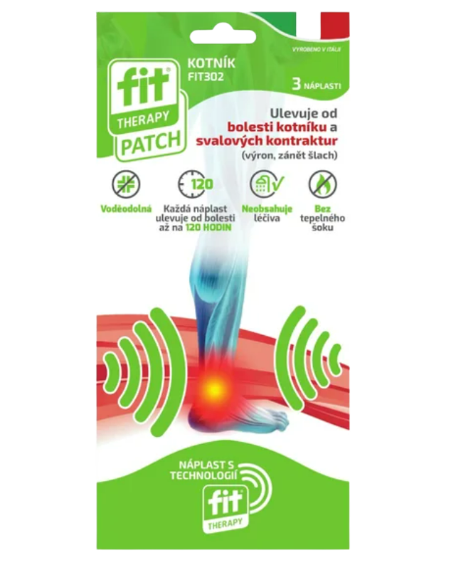Fotografie FIT THERAPY Patch Členok náplasť 3 ks