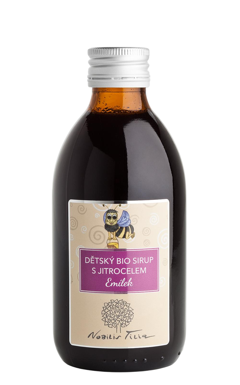 Fotografie NOBILIS TILIA Dětský BIO sirup s jitrocelem Emílek 250 ml