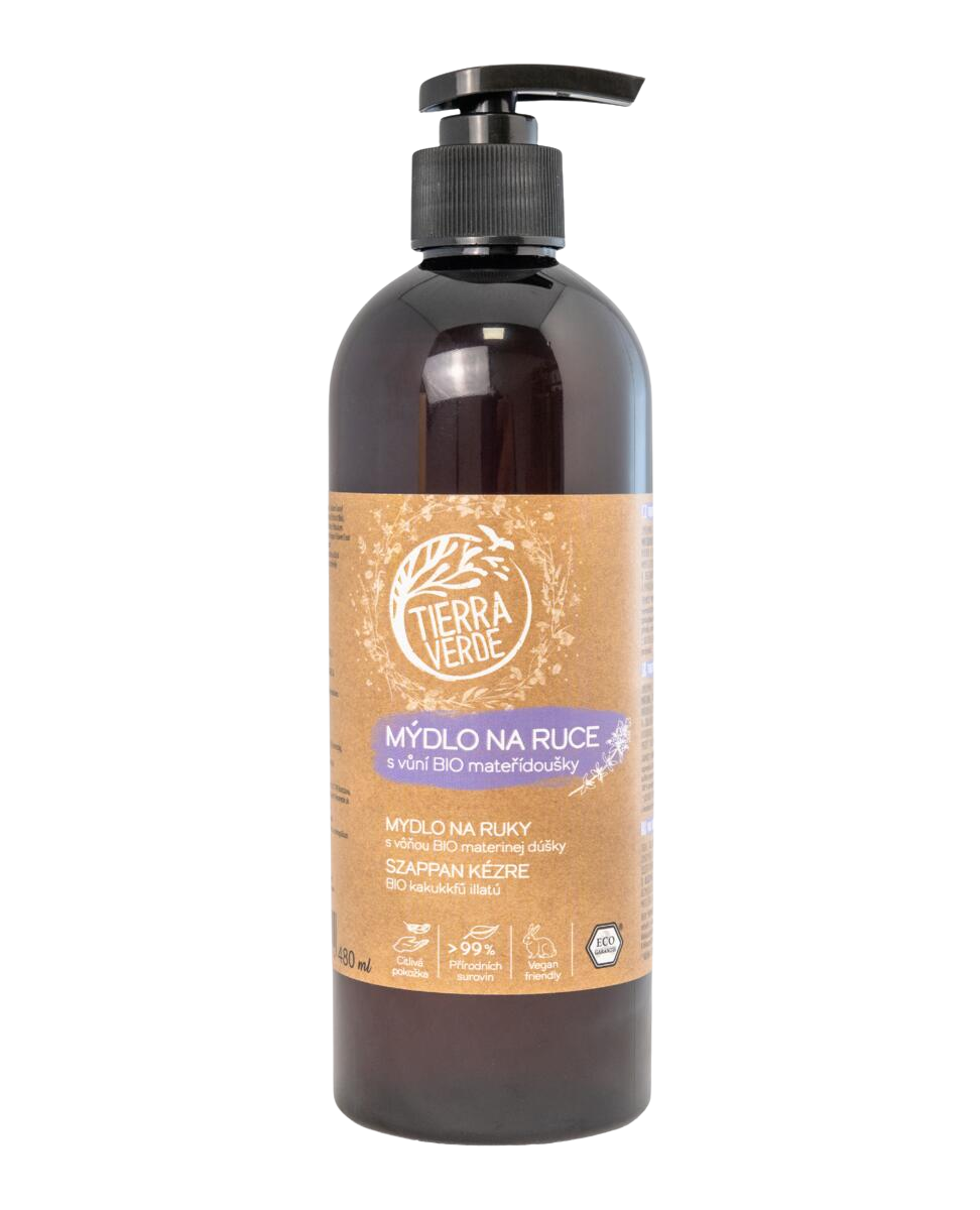 TIERRA VERDE Tekuté mydlo na ruky s vôňou BIO materidoušky 480 ml
