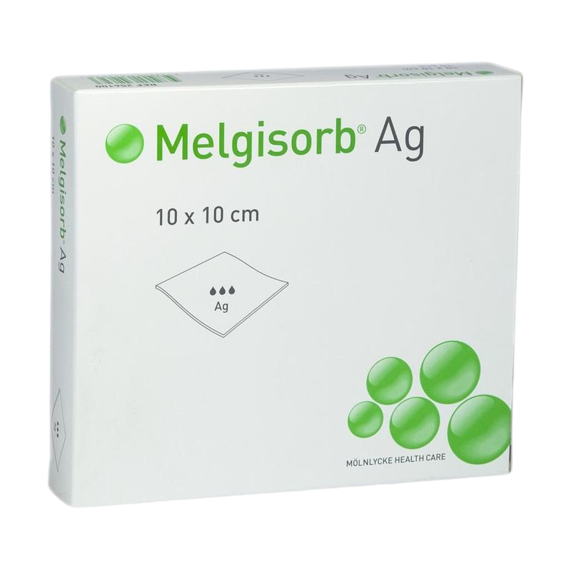 Melgisorb Ag 10x10 cm alginátové krytí se stříbrem 10 ks