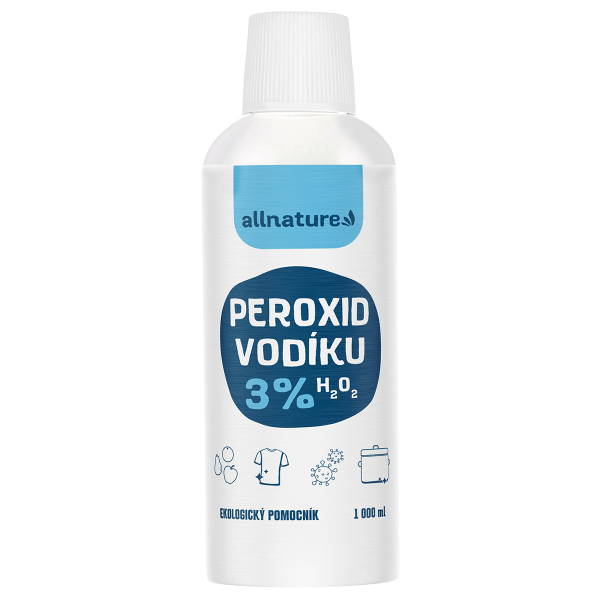 Fotografie Allnature Peroxid vodíku 3%, 1000 ml