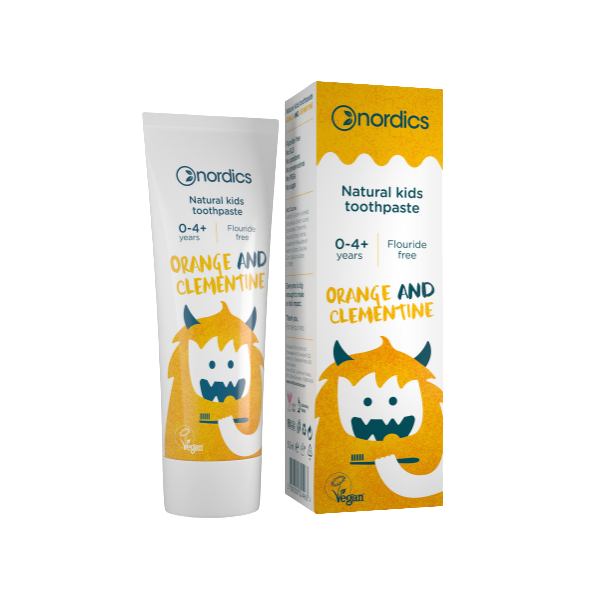 Fotografie Nordics Dětská přírodní Zubní pasta Pomeranč a klementinky 50 ml