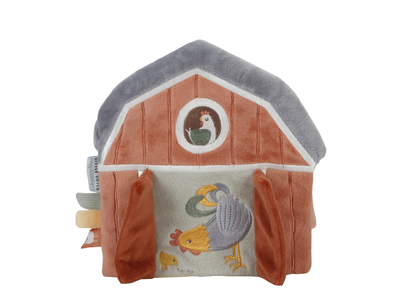 LITTLE DUTCH Knížka textilní s aktivitami slepička Farma