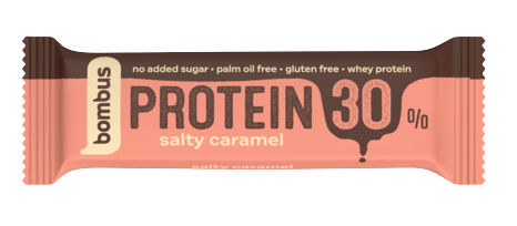 BOMBUS Tyčinka proteinová 30 % slaný karamel 50 g