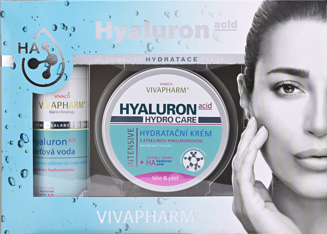 VIVACO Dárková kazeta kosmetiky s kyselinou hyaluronovou
