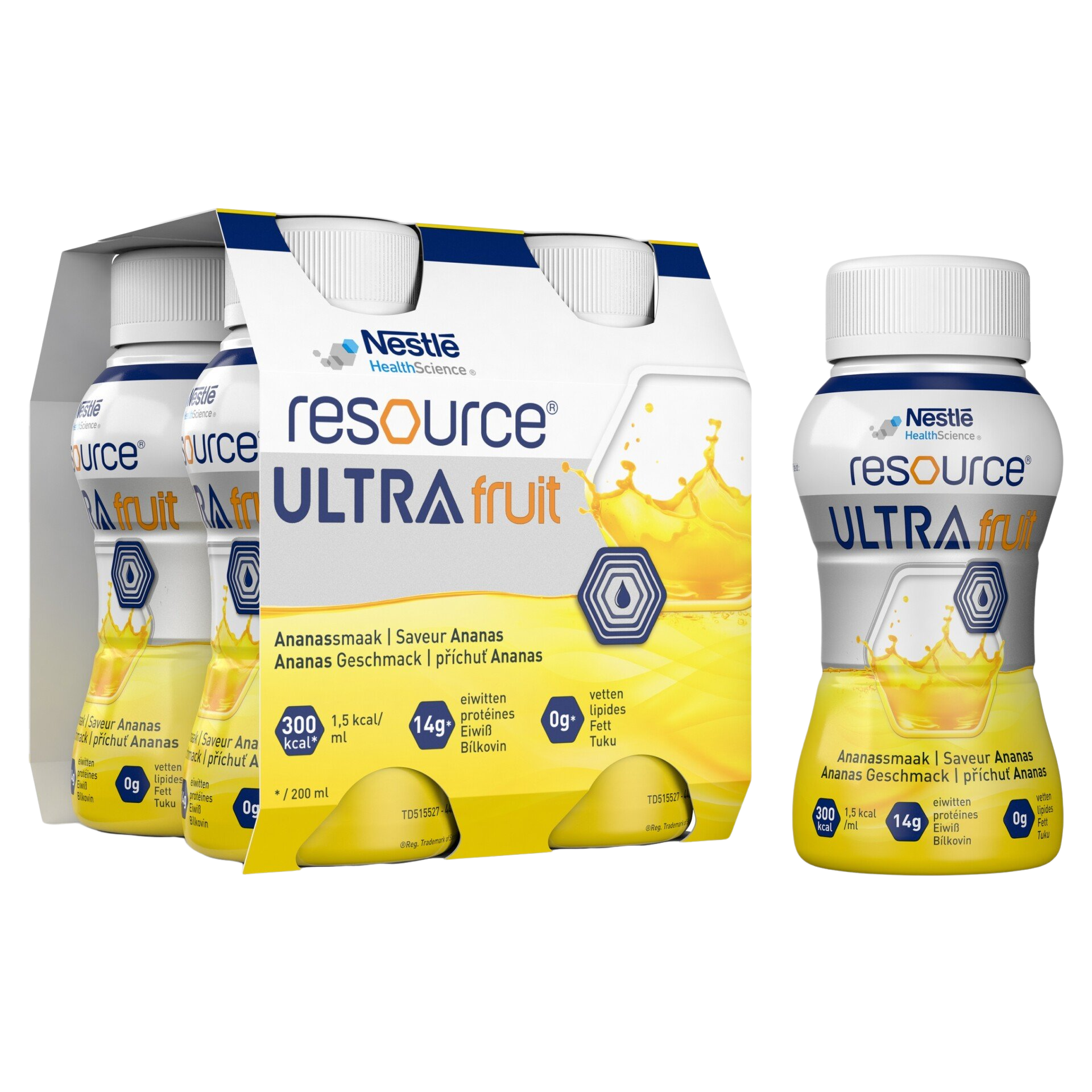 RESOURCE Ultra Fruit Ananasová příchuť por.sol. 4 x 200 ml