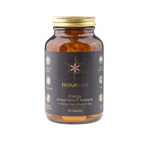 Naturlabs Horčík malát + bioaktívny vitamín B6 90 kapsúl