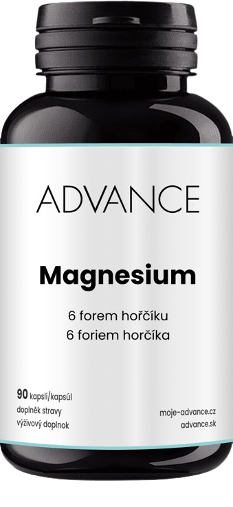 ADVANCE Magnesium - 6 forem hořčíku 90 kapslí