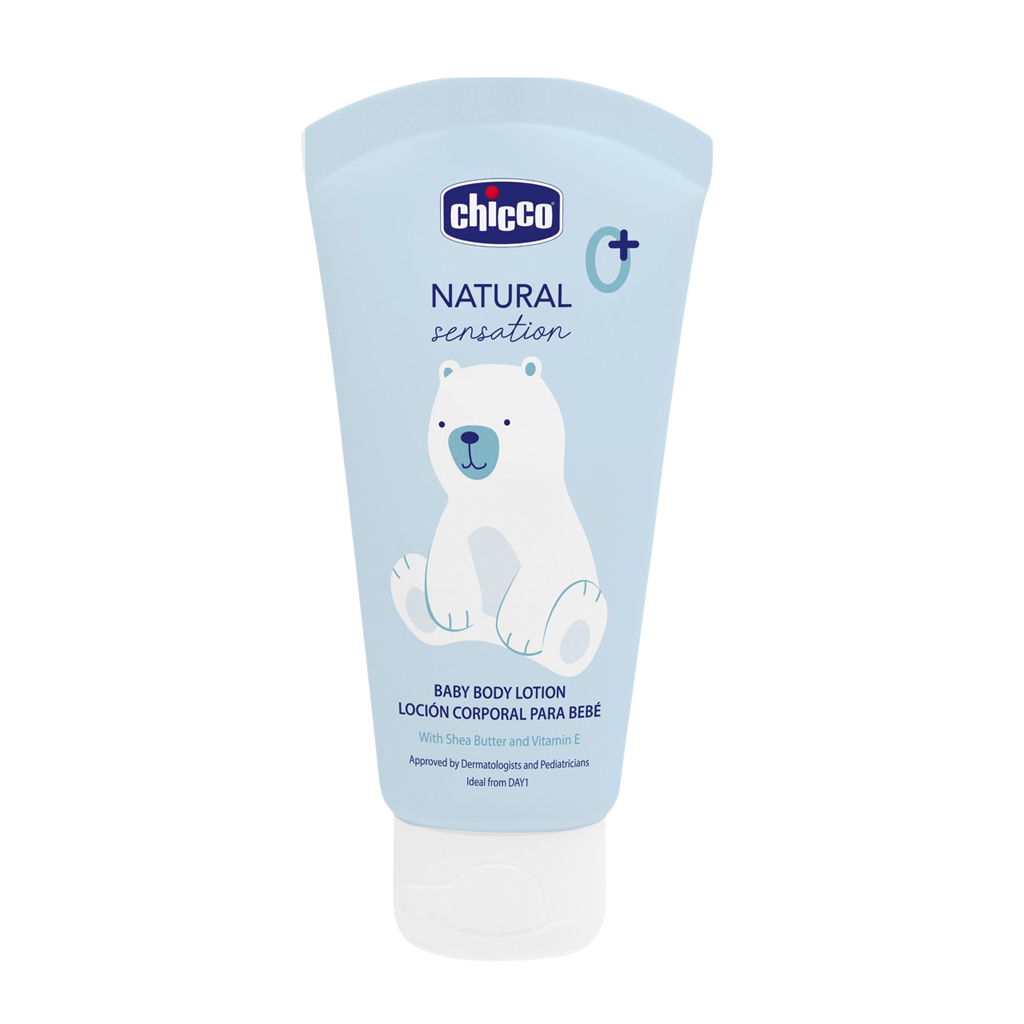 Fotografie CHICCO Mléko tělové Natural Sensation s bambuckým máslem a vitaminem E, 0m+ 150 ml