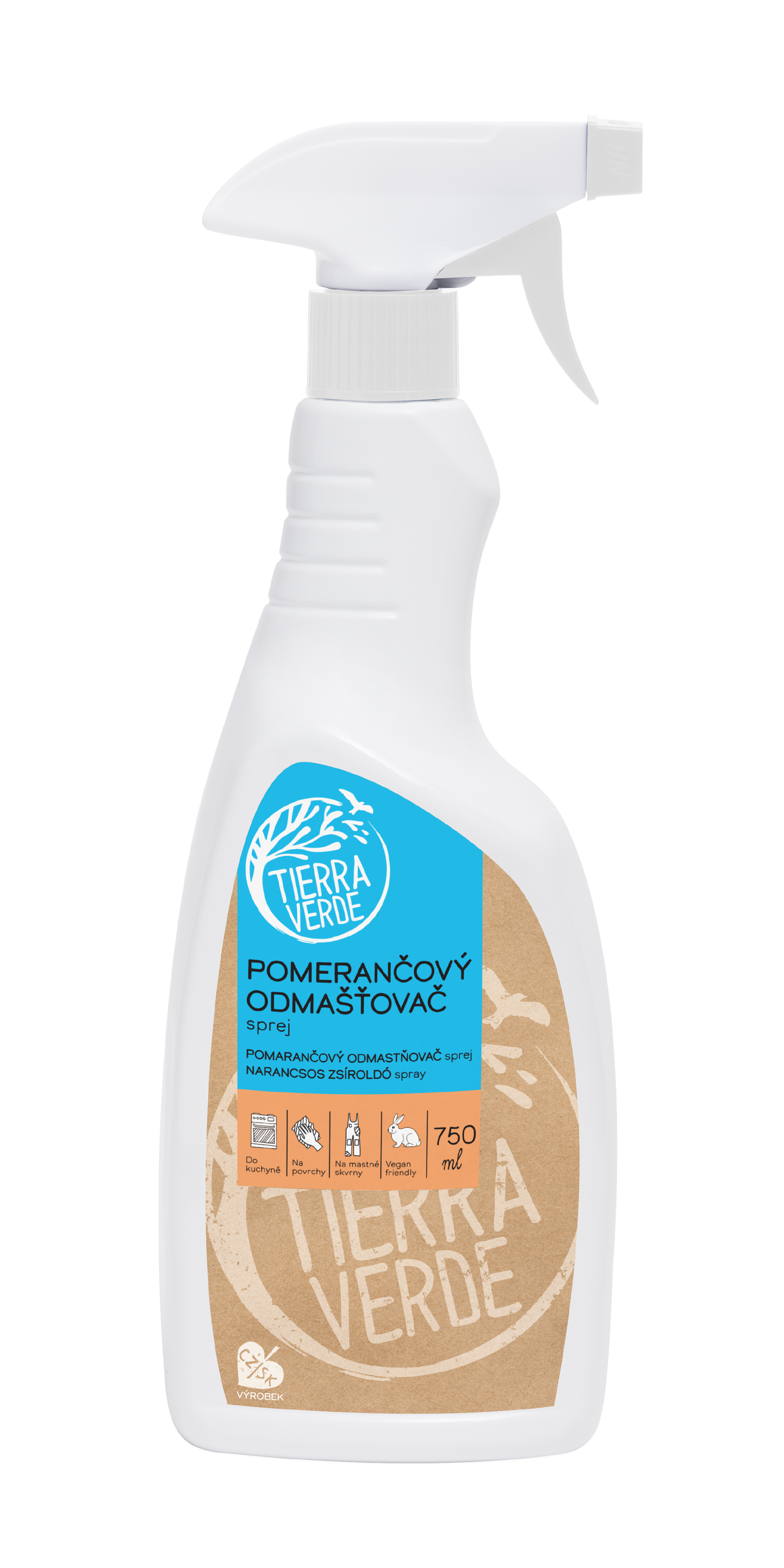 TIERRA VERDE Pomerančový odmašťovač – sprej 750 ml