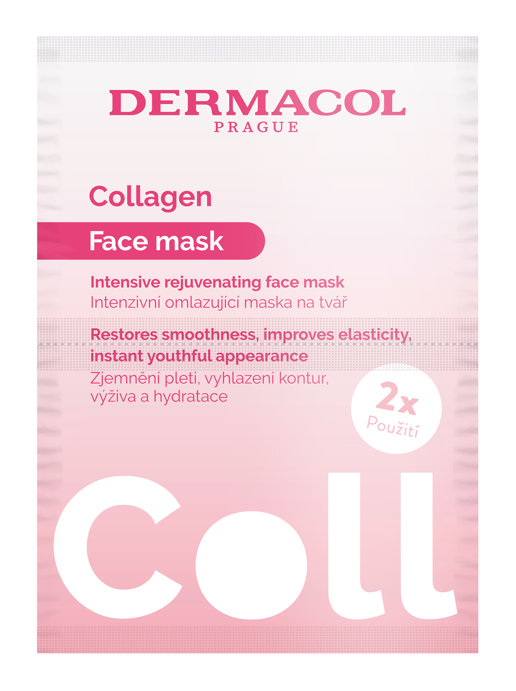 DERMACOL Collagen Intenzivní omlazující pleťová maska 2 x 8 ml