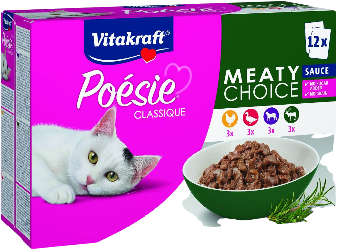 VITAKRAFT Poésie Classique omáčky, různé druhy masa 12 x 85 g