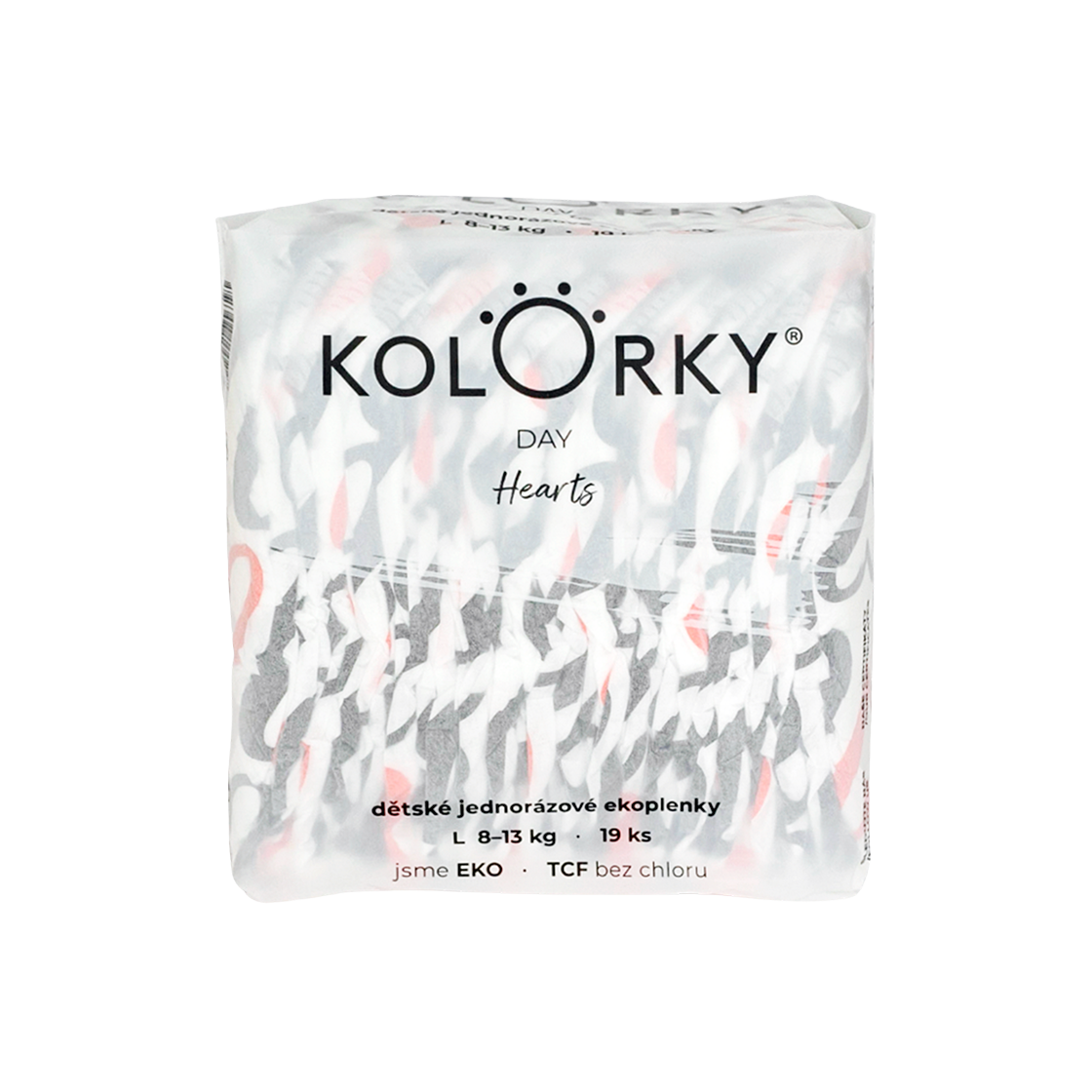 Kolorky DAY Srdce vel. L (8-13 kg) 19 ks