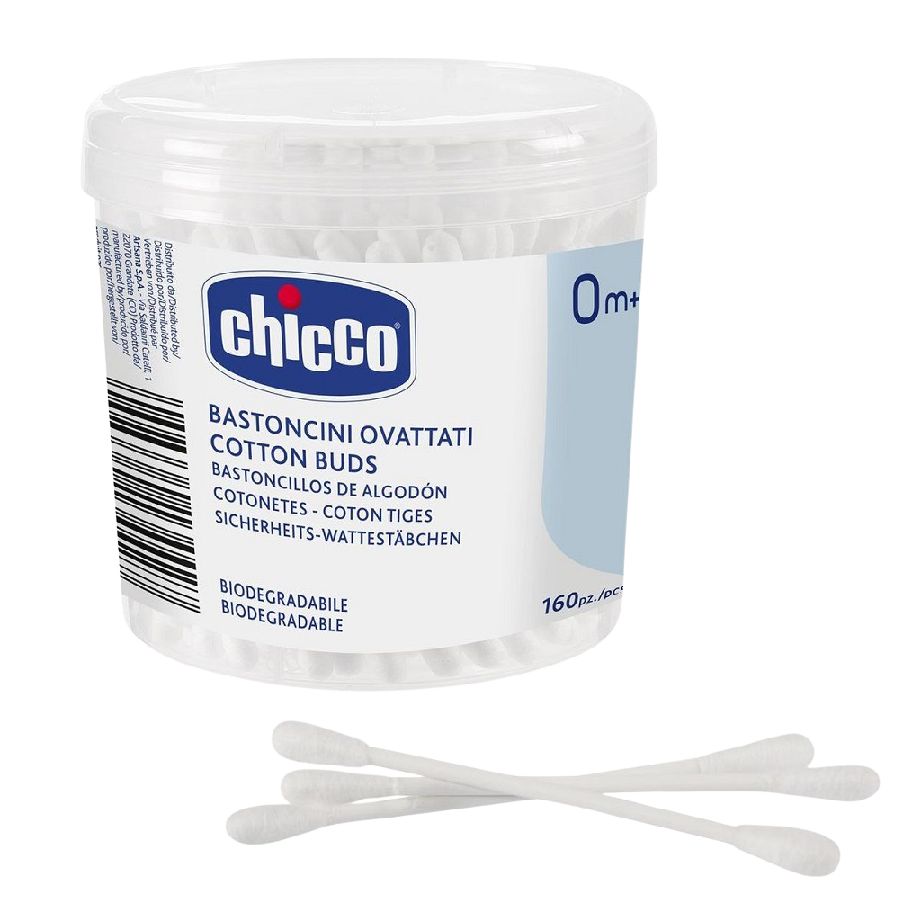 Fotografie CHICCO Tyčinky vatové 160 ks