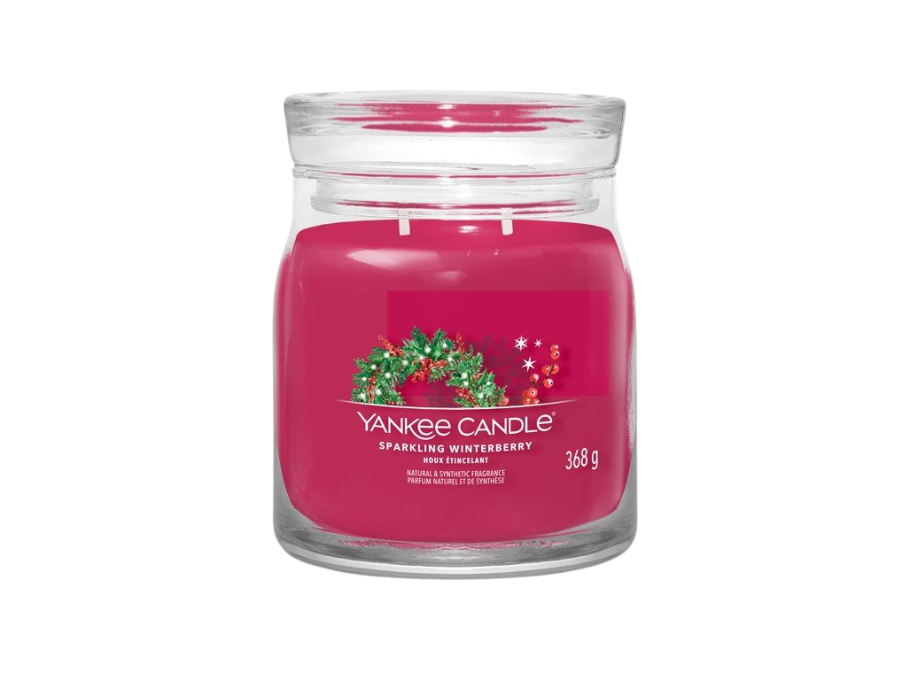 YANKEE CANDLE Signature Sparkling Winterberry Vonná svíčka 368 g