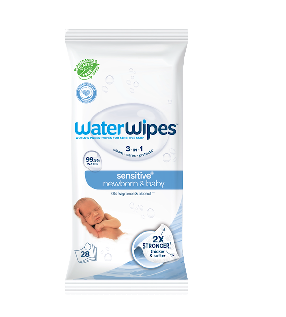 Fotografie WATERWIPES Vlhčené ubrousky bez obsahu plastů 28 ks