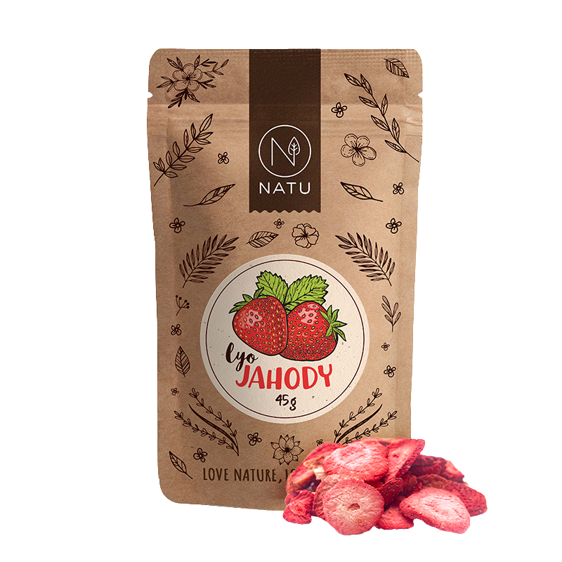 Fotografie Natu Lyofilizované jahody plátky 45 g Natu A132:z58048