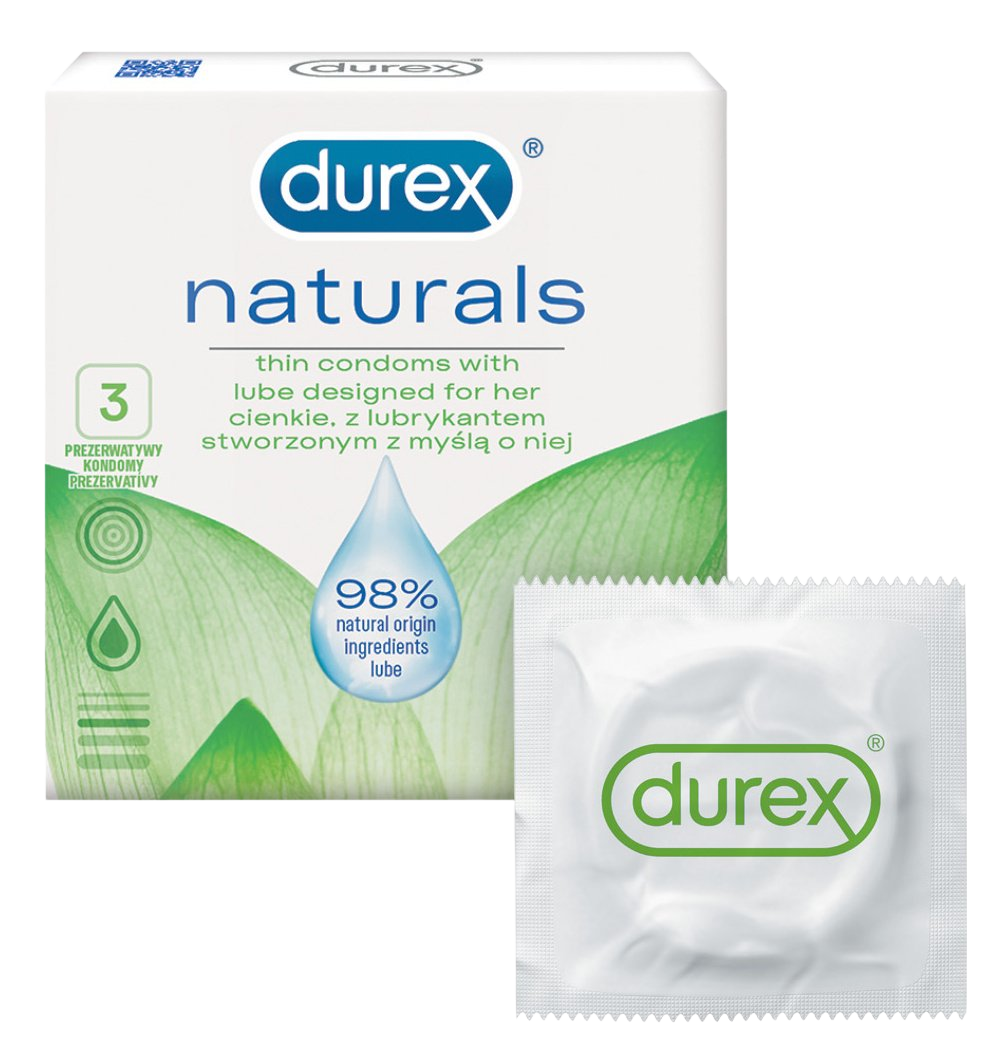 Durex Naturals Kondomy 3 ks