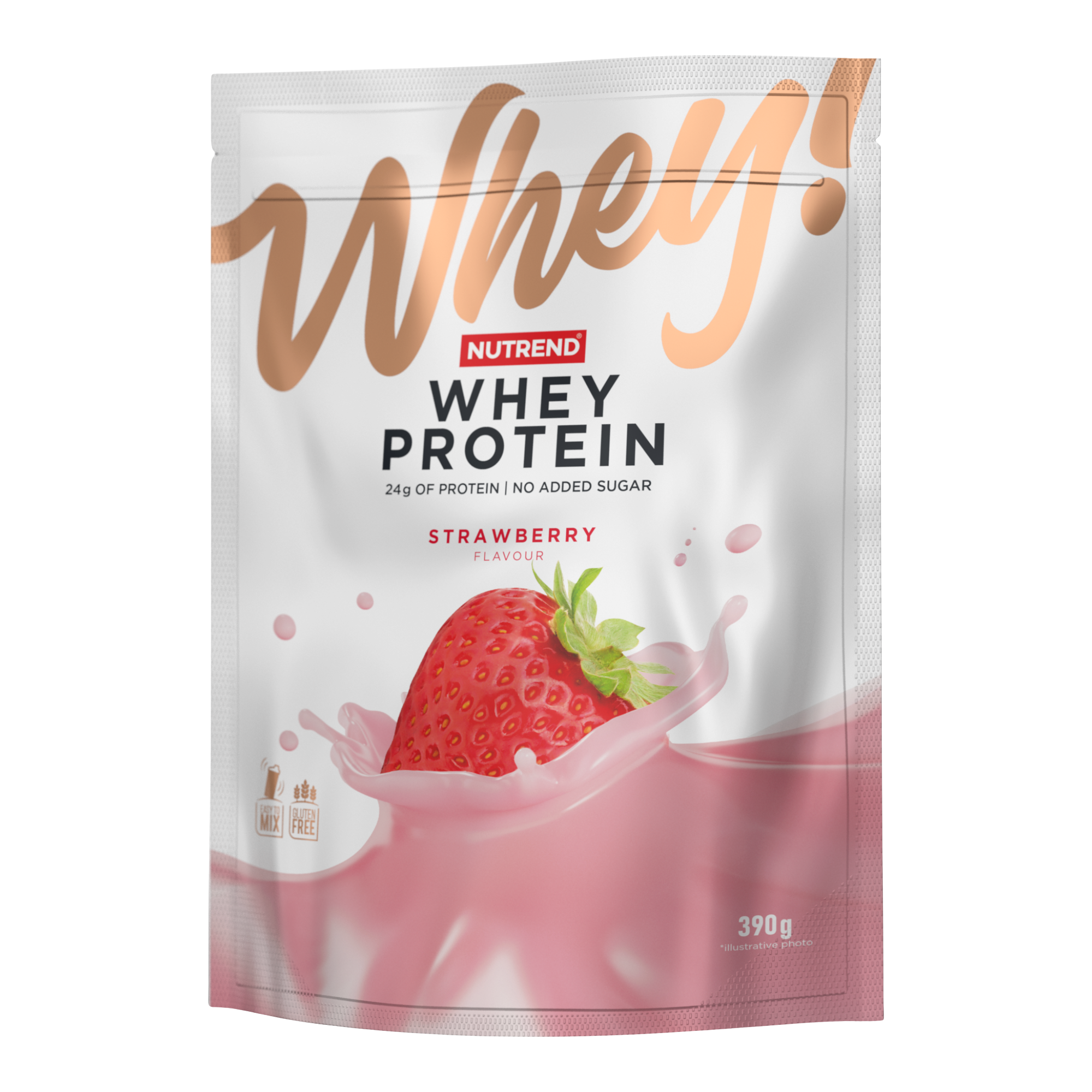 Fotografie NUTREND Whey Protein, jahoda 390 g