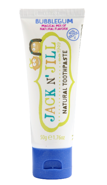 JACK N' JILL Dětská zubní pasta žvýkačka BIO bez fluoru, s bio extraktem z měsíčku 50 g
