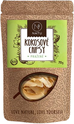 NATU Kokosové chipsy BIO kokosové čipsy v BIO kvalite príchuť Roasted 70 g