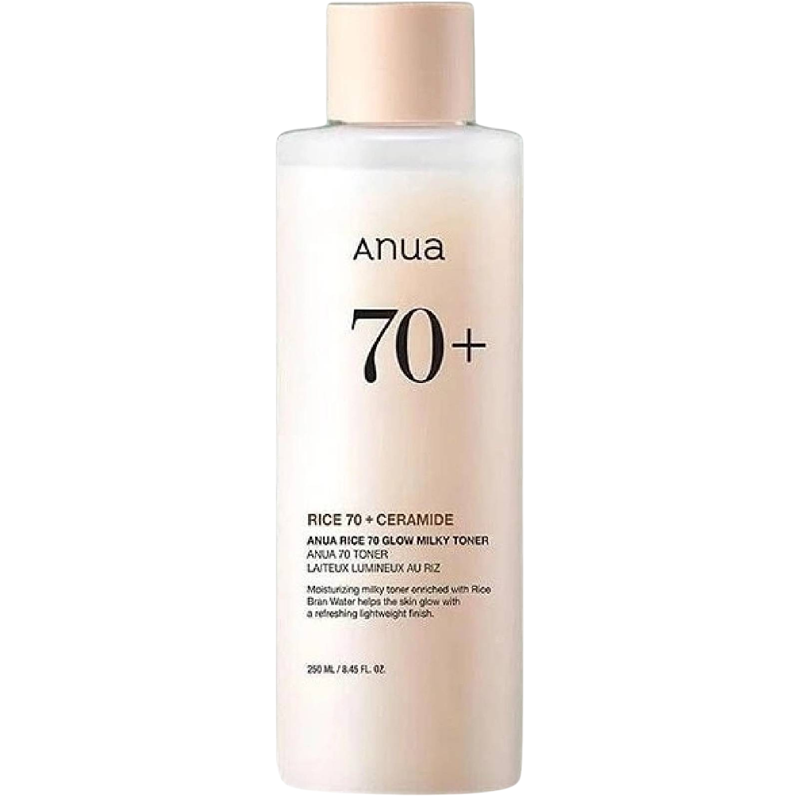 Fotografie ANUA Rice 70% Glow Milky Toner Hydratační pleťové tonikum 250 ml