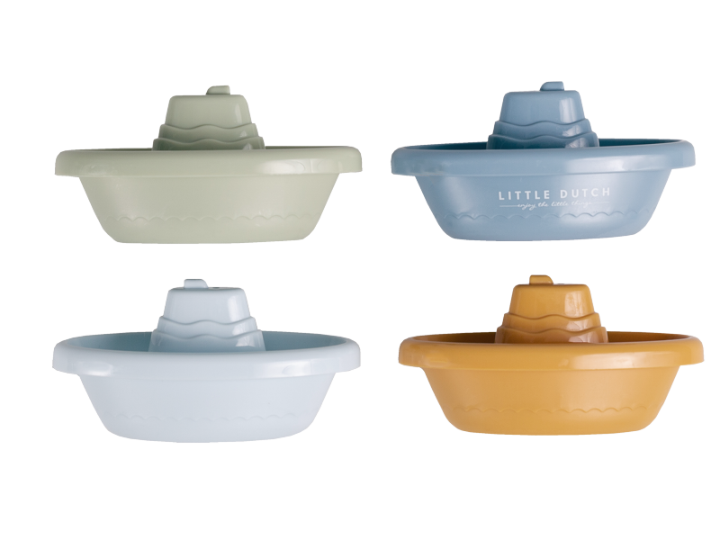 LITTLE DUTCH Lodičky do vody Blue 4 ks