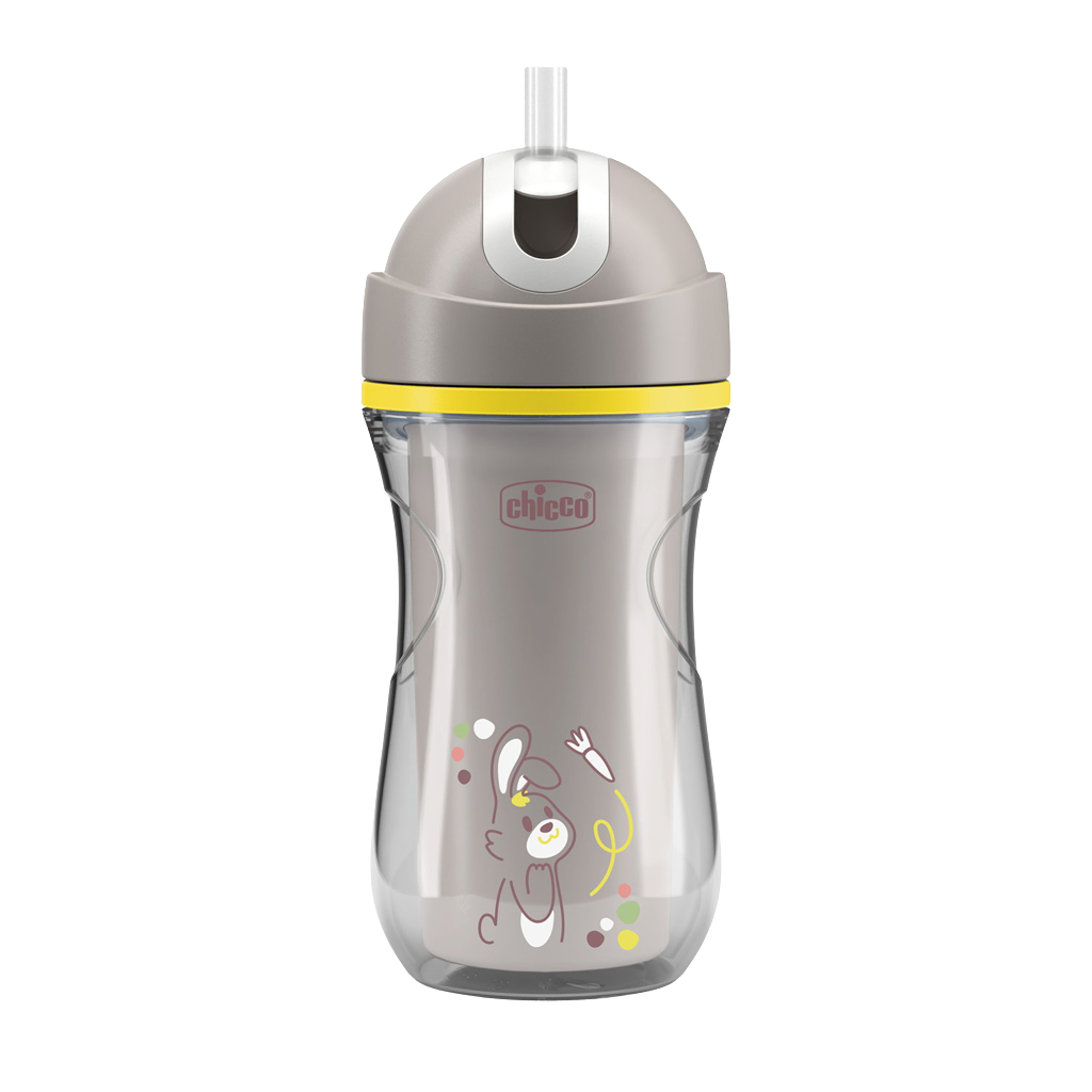 CHICCO Hrneček Sport se slámkou grey, 14m+ 266 ml