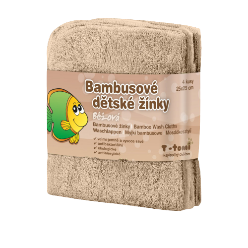T-Tomi Kúpacie žinky, béžové 25 x 25 cm 4 ks