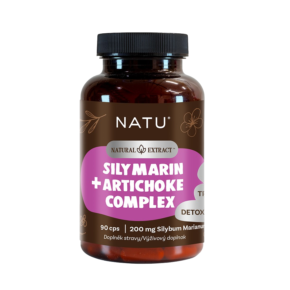 NATU Natural Extract, Ostropestřec extrakt (Silymarin 80 %) s artyčokem 90 kapslí