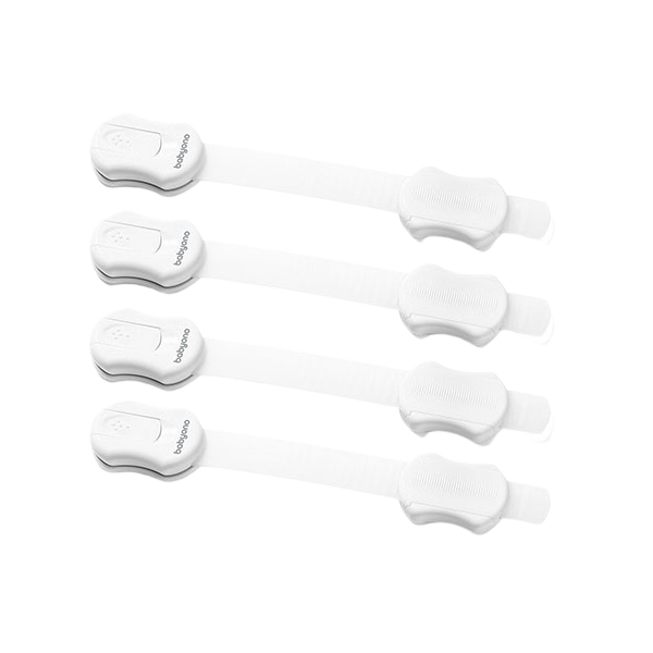 BABYONO Zámek univerzální bílý 4 ks