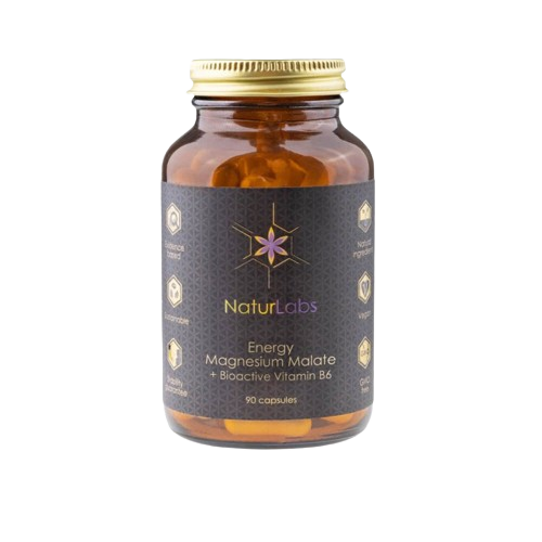 NATURLABS Hořčík malát + bioaktivní vitamin B6 90 kapslí